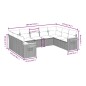 vidaXL Set de muebles de jardín 9 pzas y cojines ratán sintético gris vidaXL Set de muebles de jardín 9 pzas y cojines ratán sintético gris