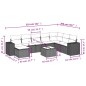 vidaXL Set de muebles de jardín 9 pzas y cojines ratán sintético gris