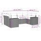 vidaXL Set de sofás de jardín 6 piezas y cojines ratán sintético negro vidaXL Set de sofás de jardín 6 piezas y cojines ratán sintético negro
