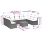 vidaXL Set de sofás de jardín 10 pzas cojines ratán sintético negro vidaXL Set de sofás de jardín 10 pzas cojines ratán sintético negro