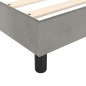 vidaXL Cama box spring con colchón terciopelo gris claro 100x200 cm vidaXL Cama box spring con colchón terciopelo gris claro 100x200 cm