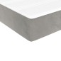 vidaXL Cama box spring con colchón terciopelo gris claro 100x200 cm vidaXL Cama box spring con colchón terciopelo gris claro 100x200 cm