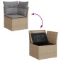 vidaXL Set sofás jardín 14 pzas y cojines ratán sintético beige mezcla vidaXL Set sofás jardín 14 pzas y cojines ratán sintético beige mezcla