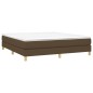 vidaXL Cama box spring con colchón tela marrón oscuro 180x200 cm vidaXL Cama box spring con colchón tela marrón oscuro 180x200 cm