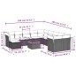 vidaXL Set de sofás de jardín 12 pzas y cojines ratán sintético marrón vidaXL Set de sofás de jardín 12 pzas y cojines ratán sintético marrón