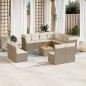 vidaXL Set de sofás de jardín 12 pzas y cojines ratán sintético marrón vidaXL Set de sofás de jardín 12 pzas y cojines ratán sintético marrón