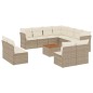 vidaXL Set de sofás de jardín 12 pzas y cojines ratán sintético marrón vidaXL Set de sofás de jardín 12 pzas y cojines ratán sintético marrón