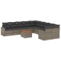 vidaXL Set de sofás de jardín 11 pzas y cojines ratán sintético gris vidaXL Set de sofás de jardín 11 pzas y cojines ratán sintético gris