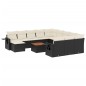 vidaXL Set de sofás de jardín y cojines 13 pzas ratán sintético negro vidaXL Set de sofás de jardín y cojines 13 pzas ratán sintético negro