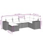 vidaXL Set de sofás de jardín 6 piezas y cojines ratán sintético negro vidaXL Set de sofás de jardín 6 piezas y cojines ratán sintético negro