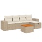 vidaXL Juego de sofás jardín con cojines 6 pzas ratán sintético beige vidaXL Juego de sofás jardín con cojines 6 pzas ratán sintético beige