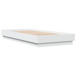 vidaXL Estructura de cama madera de ingeniería blanca 90x200 cm