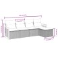vidaXL Set de muebles de jardín 5 pzas y cojines ratán sintético negro vidaXL Set de muebles de jardín 5 pzas y cojines ratán sintético negro