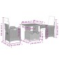 vidaXL Set comedor de jardín 3 pzas con cojines ratán sintético negro vidaXL Set comedor de jardín 3 pzas con cojines ratán sintético negro