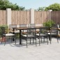 vidaXL Set de comedor de jardín 9 pzas y cojines ratán sintético negro vidaXL Set de comedor de jardín 9 pzas y cojines ratán sintético negro