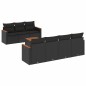 vidaXL Set de sofás de jardín 8 piezas y cojines ratán sintético negro vidaXL Set de sofás de jardín 8 piezas y cojines ratán sintético negro