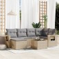 vidaXL Set sofás de jardín 7 piezas y cojines ratán sintético beige vidaXL Set sofás de jardín 7 piezas y cojines ratán sintético beige