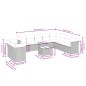 vidaXL Set de sofás de jardín 11pzas con cojines ratán sintético beige vidaXL Set de sofás de jardín 11pzas con cojines ratán sintético beige