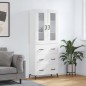vidaXL Aparador alto madera contrachapada blanco 69,5x34x180 cm vidaXL Aparador alto madera contrachapada blanco 69,5x34x180 cm