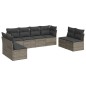 vidaXL Set de sofás de jardín 8 pzas y cojines ratán sintético gris vidaXL Set de sofás de jardín 8 pzas y cojines ratán sintético gris