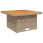 vidaXL Set comedor de jardín 3 pzas con cojines ratán sintético beige
