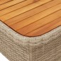 vidaXL Set comedor de jardín 3 pzas con cojines ratán sintético beige
