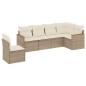 vidaXL Juego de sofás jardín con cojines 6 pzas ratán sintético beige vidaXL Juego de sofás jardín con cojines 6 pzas ratán sintético beige
