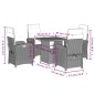 vidaXL Set de muebles jardín 5 pzas con cojines ratán sintético negro vidaXL Set de muebles jardín 5 pzas con cojines ratán sintético negro