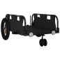 vidaXL Remolque para bicicletas hierro y tela Oxford negro