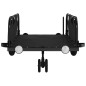 vidaXL Remolque para bicicletas hierro y tela Oxford negro