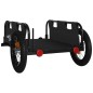 vidaXL Remolque para bicicletas hierro y tela Oxford negro