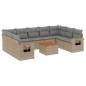 vidaXL Juego de sofás jardín con cojines beige 10 pzas ratán sintético vidaXL Juego de sofás jardín con cojines beige 10 pzas ratán sintético