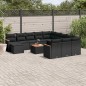 vidaXL Set de sofás de jardín y cojines 13 pzas ratán sintético negro vidaXL Set de sofás de jardín y cojines 13 pzas ratán sintético negro