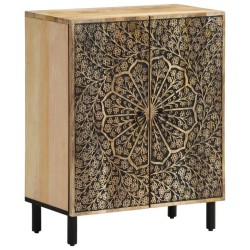 vidaXL Aparador 3 piezas madera maciza de mango 60x33x75 cm