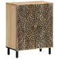 vidaXL Aparador 3 piezas madera maciza de mango 60x33x75 cm