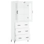 vidaXL Aparador alto madera contrachapada blanco 69,5x34x180 cm vidaXL Aparador alto madera contrachapada blanco 69,5x34x180 cm