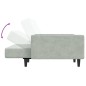 vidaXL Sofá cama de 2 plazas con taburete terciopelo gris claro vidaXL Sofá cama de 2 plazas con taburete terciopelo gris claro
