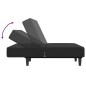 vidaXL Sofá cama de 2 plazas con taburete terciopelo negro