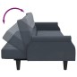 vidaXL Sofá cama 2 plazas y almohadas taburete terciopelo gris oscuro vidaXL Sofá cama 2 plazas y almohadas taburete terciopelo gris oscuro
