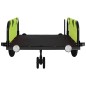 vidaXL Remolque para bicicletas hierro y tela Oxford verde
