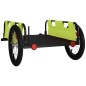 vidaXL Remolque para bicicletas hierro y tela Oxford verde