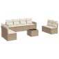 vidaXL Set de sofás de jardín 9 pzas con cojines ratán sintético beige vidaXL Set de sofás de jardín 9 pzas con cojines ratán sintético beige