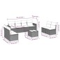 vidaXL Set de sofás de jardín 9 pzas con cojines ratán sintético beige vidaXL Set de sofás de jardín 9 pzas con cojines ratán sintético beige