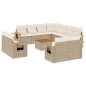 vidaXL Set de sofás de jardín 12 pzas y cojines ratán sintético marrón vidaXL Set de sofás de jardín 12 pzas y cojines ratán sintético marrón