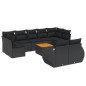 vidaXL Set de sofás de jardín 10 pzas cojines ratán sintético negro vidaXL Set de sofás de jardín 10 pzas cojines ratán sintético negro