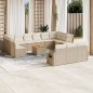 vidaXL Set sofás de jardín 14 pzas con cojines ratán sintético beige vidaXL Set sofás de jardín 14 pzas con cojines ratán sintético beige