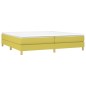 vidaXL Cama box spring con colchón tela verde 200x200 cm