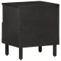vidaXL Mesitas de noche 2 uds madera maciza de mango negro 40x33x46 cm vidaXL Mesitas de noche 2 uds madera maciza de mango negro 40x33x46 cm