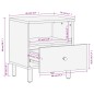vidaXL Mesitas de noche 2 uds madera maciza de mango negro 40x33x46 cm vidaXL Mesitas de noche 2 uds madera maciza de mango negro 40x33x46 cm