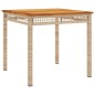 vidaXL Set comedor de jardín 3 pzas con cojines ratán sintético beige vidaXL Set comedor de jardín 3 pzas con cojines ratán sintético beige